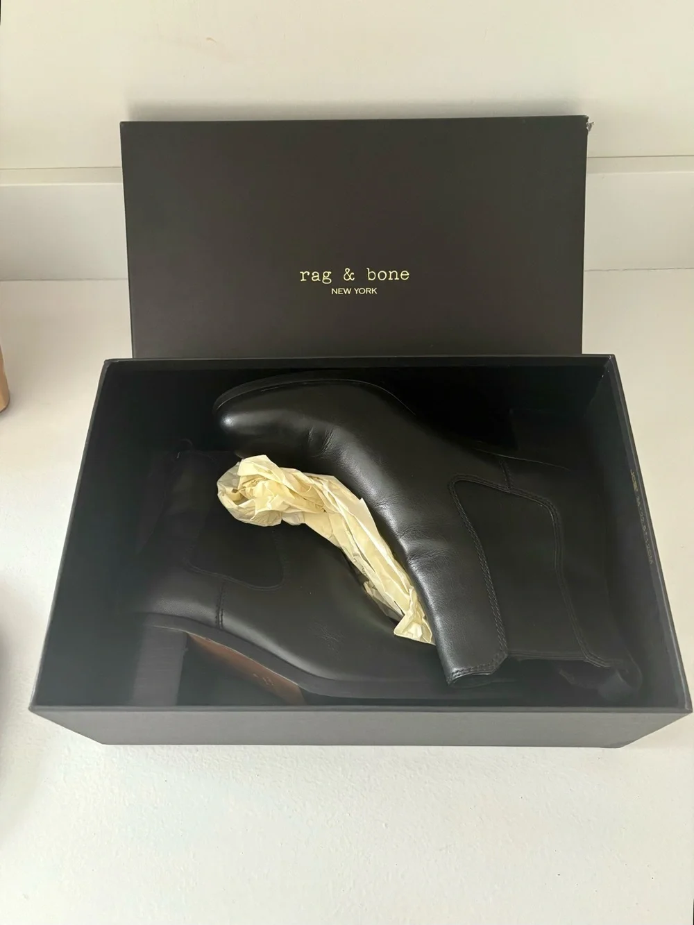 Rag & Bone Walker Chelsea Black Leather Boots